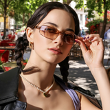 other : Lunettes de Soleil Femme Métal Vintage Oval in van Seroa