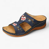 Sandales Femme Confortables avec Fleurs Décoratives - Élégantes et Légères