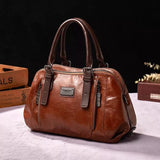 bags : Sac en cuir - Marja Cuir femmes - Rouge in Bruin van Seroa