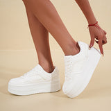 other : Baskets Blanches Femme Plateforme Synthétique Confortables in van Seroa