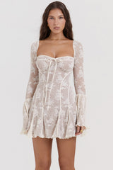 dresses : Robe courte romantique style corset en dentelle vintage Femme in van Seroa