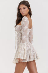 dresses : Robe courte romantique style corset en dentelle vintage Femme in van Seroa
