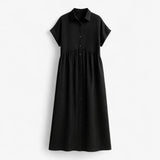 Dresses : Robe D'été Femme Leggera Confort in Zwart van Seroa