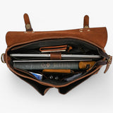 Sac pour ordinateur portable en cuir avec bandoulière Femme