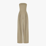 One-Pieces : Combinaison Femme Chic Noire Élégant Noir Estival in Beige van Seroa