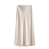 skirts : Ensemble en satin avec blouse décontractée et jupe midi Femme in van Seroa