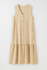 Dresses : Robe D'été Femme sans Manches Fluide in Marrone van Seroa