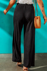 skirts : Pantalon Fluide Femme Noir Élégant in van Seroa