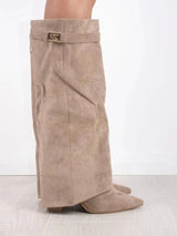 Boots : Bottes Femme Noires en Cuir Synthétique - Bottines Élégantes et Confortables in van Seroa