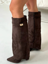 Boots : Bottes Femme Noires en Cuir Synthétique - Bottines Élégantes et Confortables in van Seroa