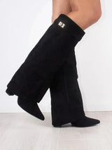 Boots : Bottes Femme Noires en Cuir Synthétique - Bottines Élégantes et Confortables in van Seroa