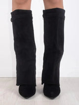 Boots : Bottes Femme Noires en Cuir Synthétique - Bottines Élégantes et Confortables in van Seroa