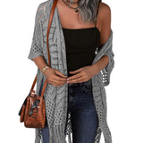 Cardigan : Cardigan Femme Cozy Summer Hollow-out in van Seroa