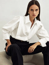 Blouse : Chemise Blanche Femme Carrée Boutons in van Seroa
