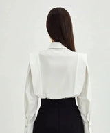 Blouse : Chemise Blanche Femme Carrée Boutons in van Seroa
