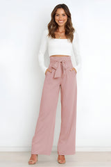 skirts : Pantalon Fluide Femme Large Confortable - Idéal Été, Plage, Vacances in Rose éclatant van Seroa