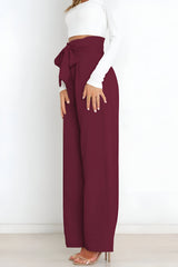skirts : Pantalon Fluide Femme Large Confortable - Idéal Été, Plage, Vacances in Vin van Seroa