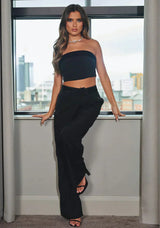 dresses : Pantalon Ample Femme Élégant in Noir van Seroa