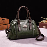bags : Sac en cuir - Marja Cuir femmes - Rouge in Vert van Seroa