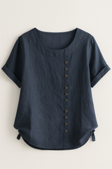 Women's Top Clothes : Chemise Homme Lin Casual d'été avec Boutons, Manches Longues, Respirante in van Seroa