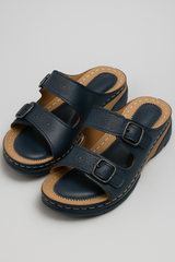 Sandals : Sandales orthopédiques légères, respirantes et confortables d'été pour hommes in Bleu foncé van Seroa