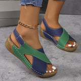 sandals : Sandales Compensées Femme Cuir Noir – Confort Premium & Soutien Voûte Plantaire in Vert van Seroa