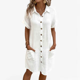 Dress : Robe d'été pour Femme Légère en Lin Coton Mélangé - Parfaite pour la Plage et les Vacances in van Seroa