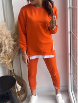 other : Ensemble Décontracté en Coton Oversize au Style Streetwear Urbain in Orange van Seroa