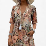 Dresses : Robe Midi Fleurie Estivale Élégante pour Femme - Coupe Fluide et Confortable in van Seroa
