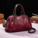 bags : Sac en cuir - Marja Cuir femmes - Rouge in Rouge van Seroa