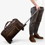 Bags : Trolley de Voyage en Cuir Marron Vintage, Bagage à Main Homme/Femme, Cabine/Grand in van Seroa