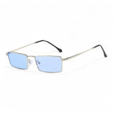 other : Lunettes de Soleil Femme Métal Rétro Polarisées in ArgentBleu van Seroa