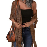 Cardigan : Cardigan Femme Cozy Summer Hollow-out in van Seroa