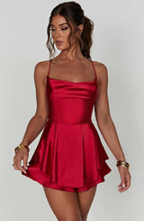 dresses : Mini Robe Femme Élégant Satin in van Seroa