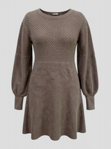 dresses : Robe Mini en Coton pour Femme Beige dresses Mode Féminine in Brun van Seroa