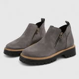 Bottines Femme à bout rond et fermeture éclair