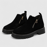 Bottines Femme à bout rond et fermeture éclair