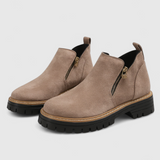 Bottines Femme à bout rond et fermeture éclair