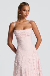 Maxi Dress : Robe longue noire femme en lin et satin avec dentelle élégante in van Seroa
