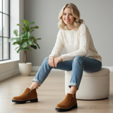 Bottines Femme à bout rond et fermeture éclair