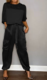 other : Ensemble Tailleur Femme en Satin other Confort Élégant in Noir van Seroa