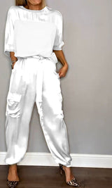 other : Ensemble Tailleur Femme en Satin other Confort Élégant in Blanc van Seroa