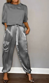 other : Ensemble Tailleur Femme en Satin other Confort Élégant in Gris van Seroa