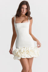 dresses : Robe Courte Femme Moulante in Blanc van Seroa