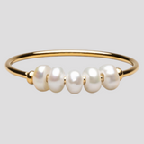 other : Bague Élégante avec Perles Discrètes Femme in Couleur dorée van Seroa