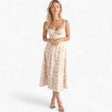 Dresses : Élégante robe femme taille haute, robe midi décontractée ou formelle in Rose van Seroa