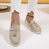 bags : Mocassins Femme en Cuir Véritable Noir Plats, Confortables & in Kaki van Seroa