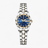 other : Montre Femme Quartz Luxe Élégante avec Bracelet Acier Doré in Bleu L'or van Seroa