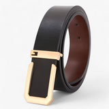 Women's Belt : Ceinture Femme Cuir Noire Noir in Or van Seroa