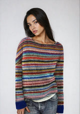 Knitted sweaters : Pull Femme Coton Rayé in van Seroa